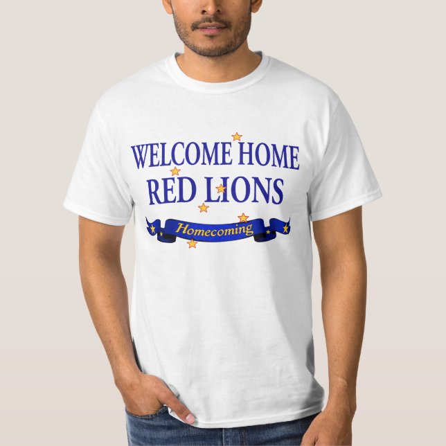 Camiseta Leones rojos caseros agradables (Anverso)