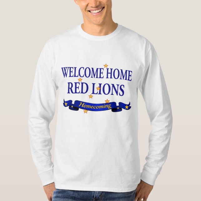 Camiseta Leones rojos caseros agradables (Anverso)