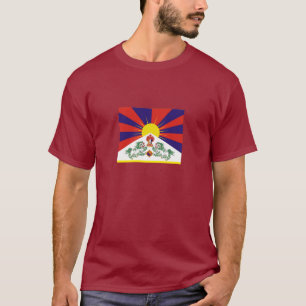 Camiseta Leones Tibet y Nieve, bandera tibetana - Los Himal