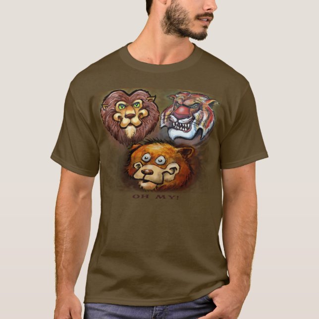 Camiseta ¡Leones y tigres y osos, oh Dios mío! (Anverso)