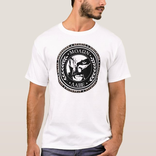 CAMISETA LEONIDAS MOLON LABE (Anverso)