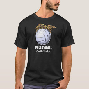 Camiseta Leopar a las mujeres con una pelota de voleibol