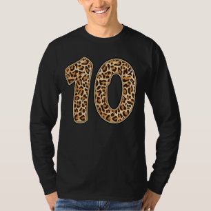 Camiseta Leopard 10.ª fiesta de cumpleaños Diez años