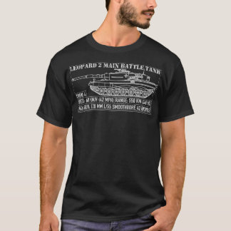 Camiseta Leopard 2 Tank Blueprint Stats Premium del ejércit