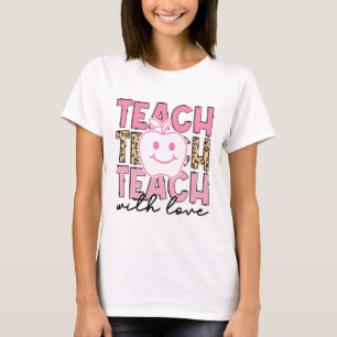 Camiseta Leopard Agradecimiento a los Maestros Enseñar Con 