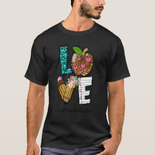 Camiseta Leopard Apple ama al profesor de segundo grado de