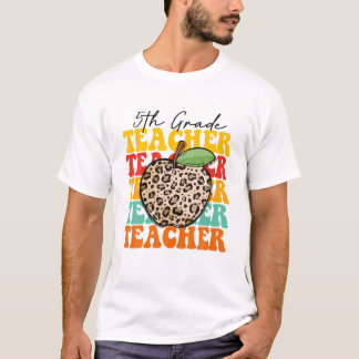 Camiseta Leopard Apple Apreciación De Maestros De 5º Grado 