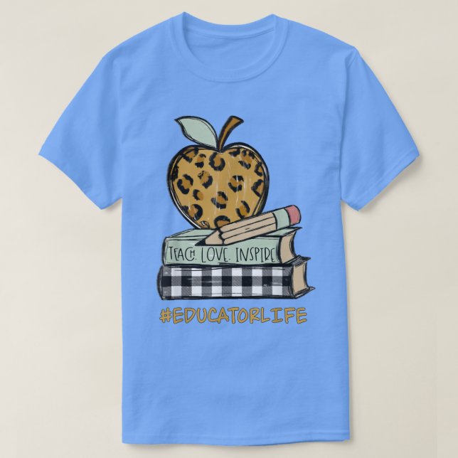 Camiseta Leopard Apple EDUCATOR LIFE Back To School Classic (Diseño del anverso)