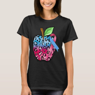 Camiseta Leopard Apple SIDS Sensibilización Pink And Blue R