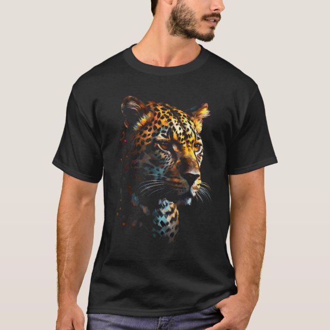 Camiseta Leopard Artwork Zoo Animal Leopard (Anverso)