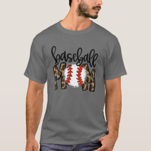 Camiseta Leopard Baseball Mom Game Day Vibes Ball Mom Mothe