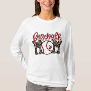 Camiseta Leopard Baseball Mom Game Day Vibes T-ball Mom Mot