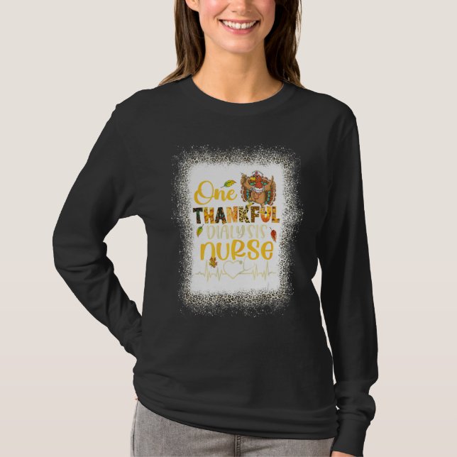 Camiseta Leopard Bleached A Una Enfermera De Diálisis Graci (Anverso)