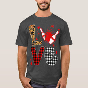 Camiseta Leopard Buffalo Plaid Bowling Player Funny Valenti