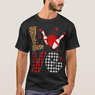 Camiseta Leopard Buffalo Plaid Bowling Player Funny Valenti