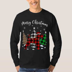 Camiseta Leopard Buffalo Plaid Wire Fox Terrier Dog Christm