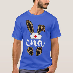 Camiseta Leopard Bunny CNA Nurse Happy Easter Eggter N