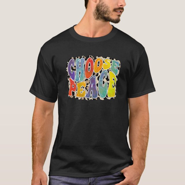 Camiseta Leopard Choose Peace Motivational Positive Inspira (Anverso)