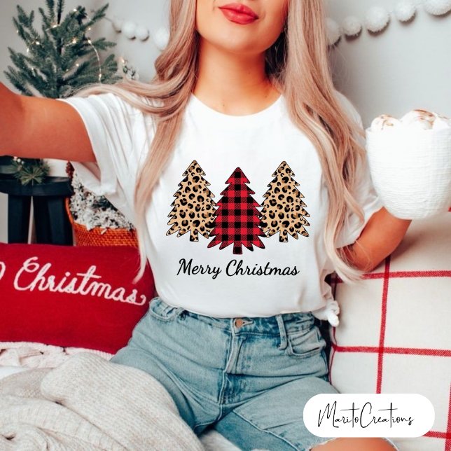 Camiseta Leopard Christmas, Christmas family, Leopard Print (Subido por el creador)