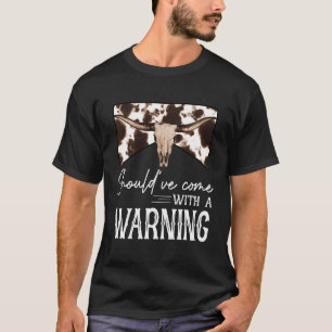 Camiseta Leopard Cow Skull Debería Haber Venido Con Una Adv