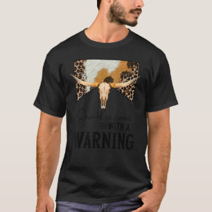 Camiseta Leopard Cow Skull Debería Haber Venido Con Una Adv