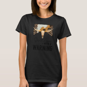 Camiseta Leopard Cow Skull Debería Haber Venido Con Una Adv