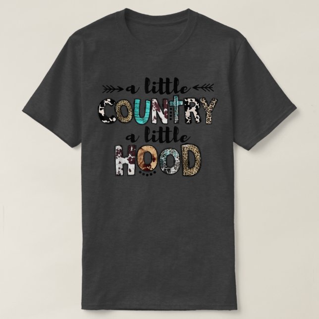 Camiseta Leopard Cowgirl A Little Country Little Hood Weste (Diseño del anverso)