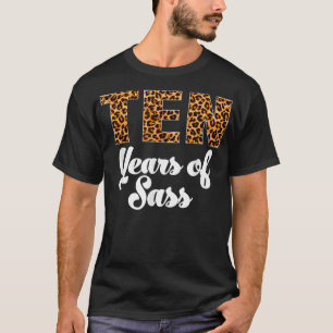 Camiseta Leopard décimo cumpleaños 10 años T