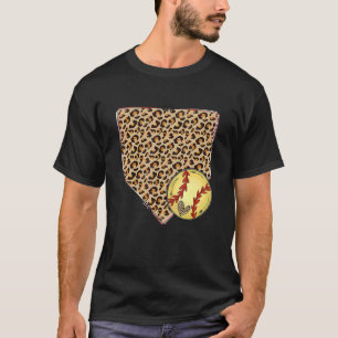 Camiseta Leopard Diamond Softball Béisbol Mamá Mamá