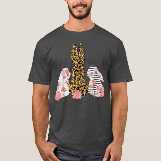Camiseta Leopard Easter Bunny Rabbit Cute Easter Day