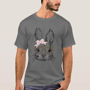 Camiseta Leopard Easter Bunny Rabbit Trio Cute Easter