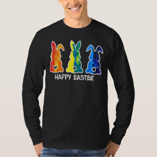 Camiseta Leopard Easter Bunny Rabbit Trio Cute Easter