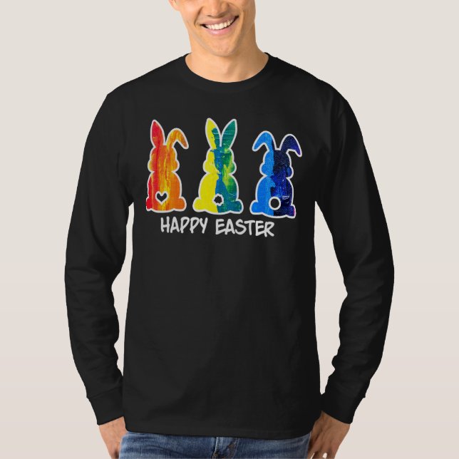 Camiseta Leopard Easter Bunny Rabbit Trio Cute Easter (Anverso)