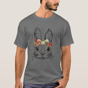 Camiseta Leopard Easter Bunny Rabbit Trio Cute Easter