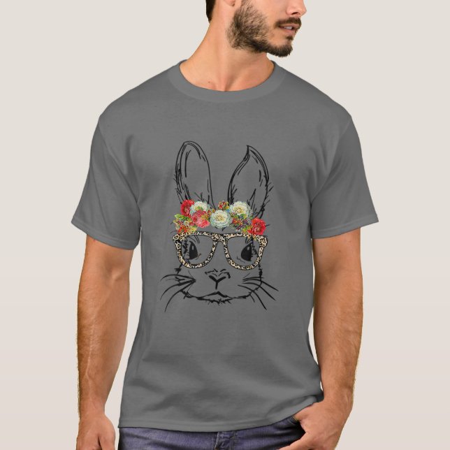 Camiseta Leopard Easter Bunny Rabbit Trio Cute Easter (Anverso)