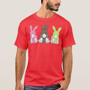 Camiseta Leopard Easter Bunny Rabbit Trio Cute Easter Day 