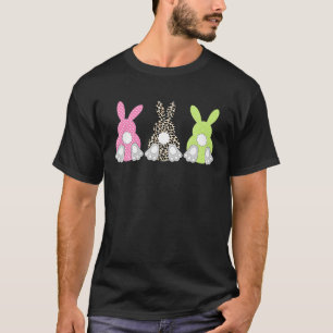 Camiseta Leopard Easter Bunny Rabbit Trio Cute Easter Day