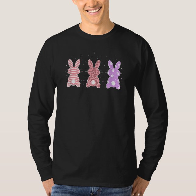 Camiseta Leopard Easter Bunny Rabbit Trio Cute Rabbi de Pas (Anverso)
