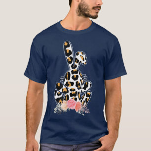 Camiseta Leopard Easter Bunny Rabbit Trio Feliz Pascua