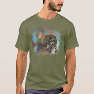 Camiseta Leopard Elegant Moderno Fatigue Plantilla Verde