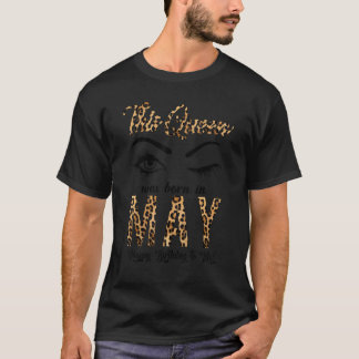 Camiseta Leopard Esta Reina Nació En Mayo Feliz Cumpleaños