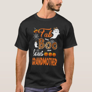 Camiseta Leopard Fab Boo Lous Abuela Halloween