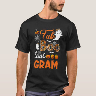 Camiseta Leopard Fab Boo Lous Gram Spooky Halloween Costume