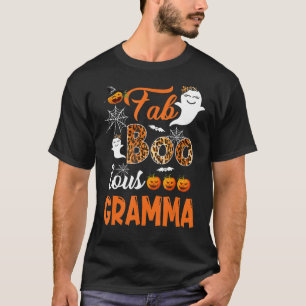 Camiseta Leopard Fab Boo Lous Gramma Spooky Halloween Costu