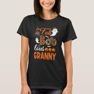 Camiseta Leopard Fab Boo Lous Granny Spooky Halloween Costu