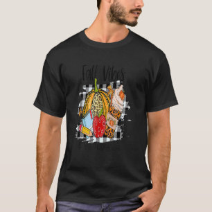 Camiseta Leopard Fall Autumn Vibes Agradecimiento De La Vid