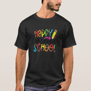 Camiseta Leopard Feliz Primer Día De La Escuela Boho Teache