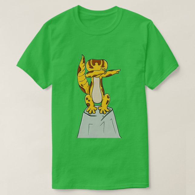 Camiseta Leopard Gecko Dabbing (Diseño del anverso)