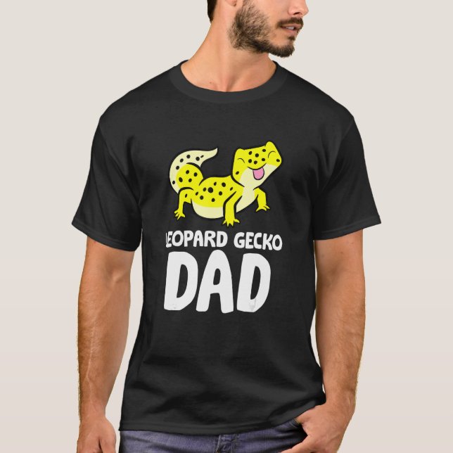 Camiseta Leopard Gecko Dad Lizard Reptile Padre Leopard Ge (Anverso)