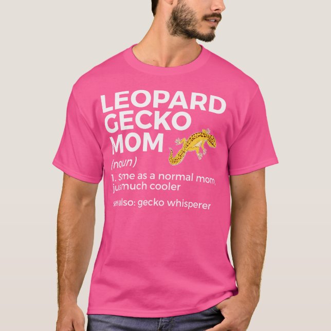 Camiseta Leopard Gecko Mom Definition Funny Gecko Whisperer (Anverso)